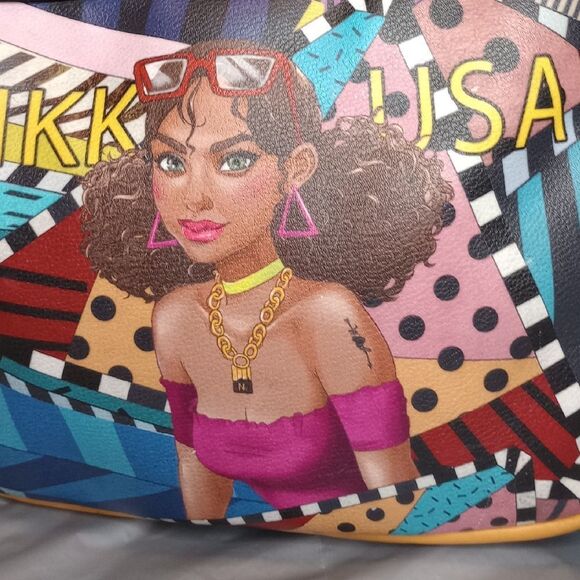 Nikky USA by Nicole Lee backpack in a black multi color - Picture 6 of 10